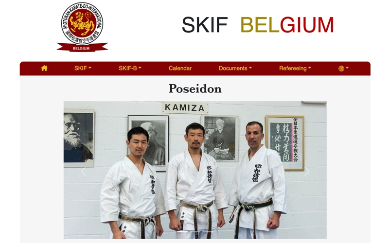 Site informatif d’un club de karaté avec horaires et actualités